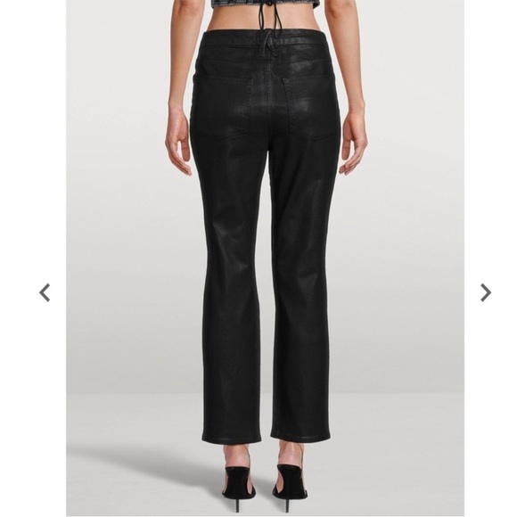 GOOD AMERICAN Good Classic Coated Straight Leg Jeans Size 4/27 - Picture 2 of 9